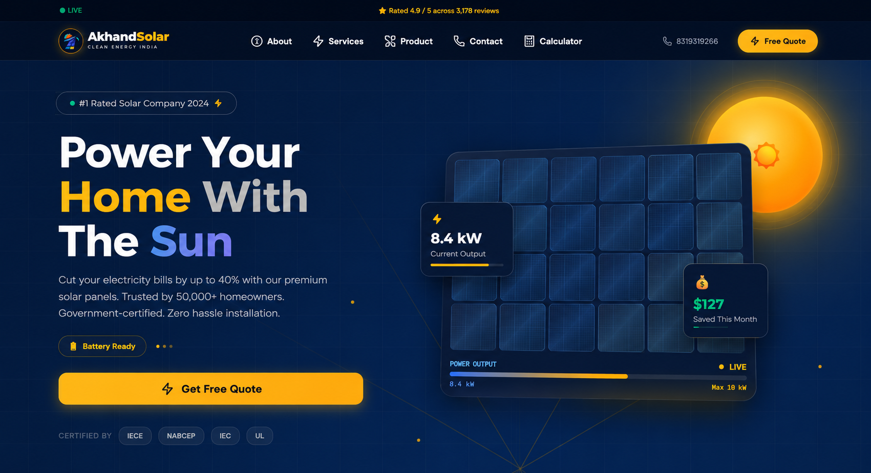 Akhand Solar — Solar Solutions Platform