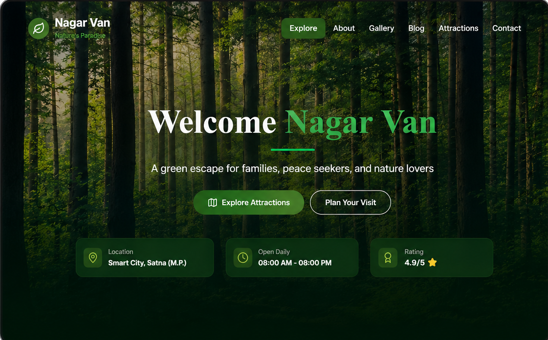 NagarVan Urban Forest Park — Satna