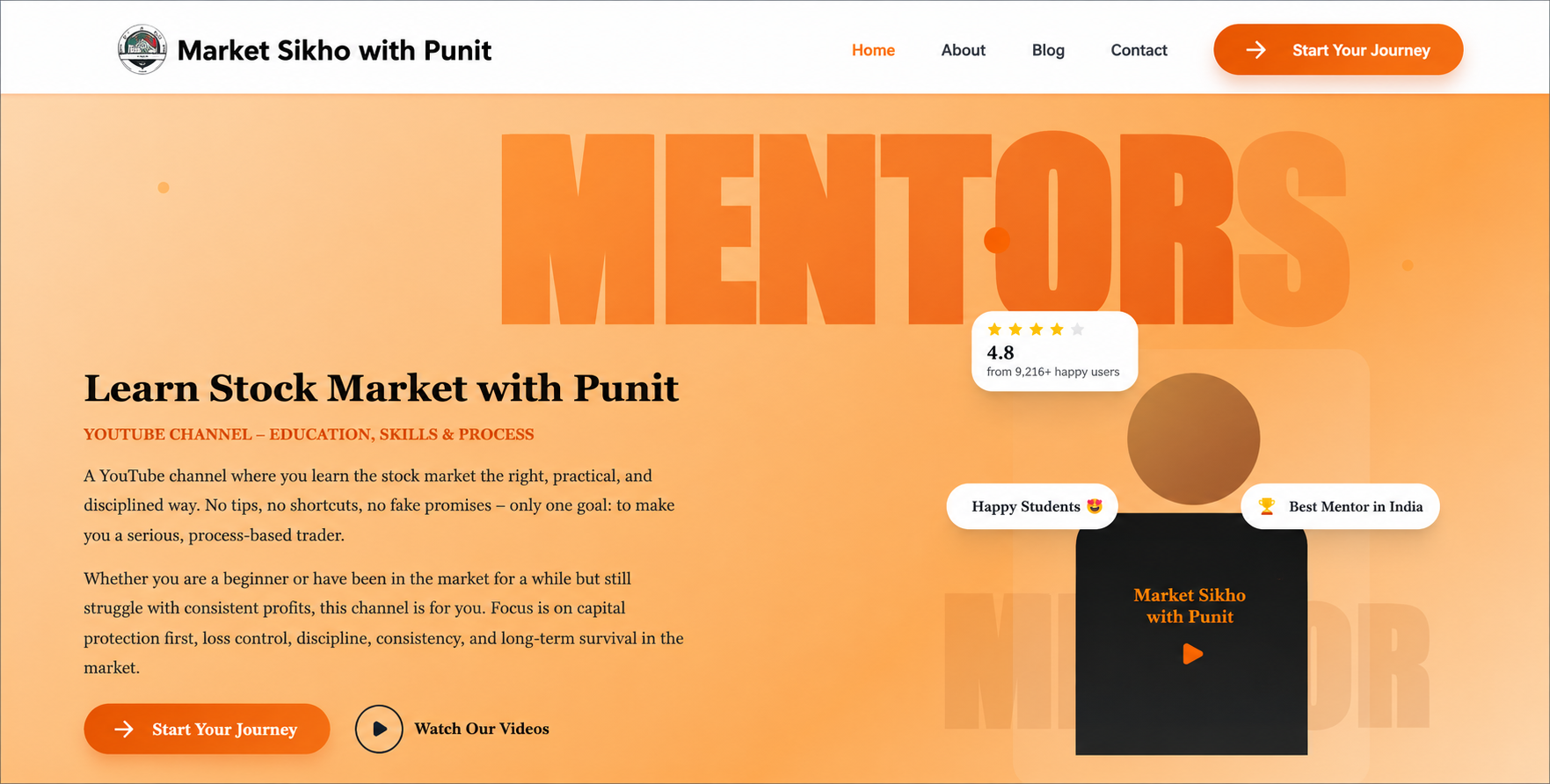 Punnet — Stock Market YouTube Channel Website